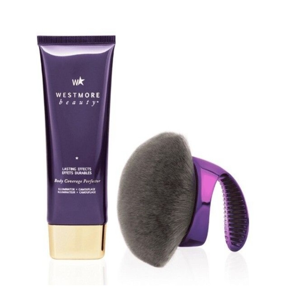 Westmore Beauty Body Coverage Perfector Warm Radiance 3.5 oz + Brush NEW